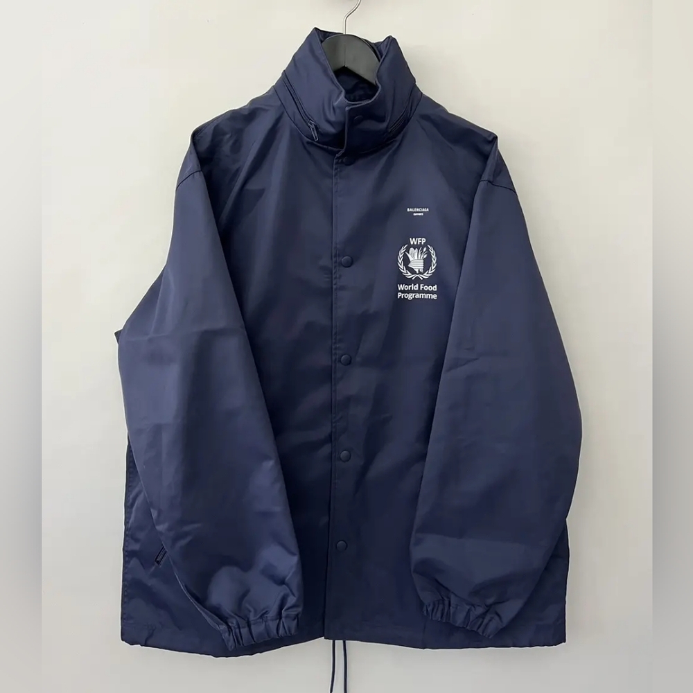 Balenciaga Black World Food Programme Windbreaker Jacket